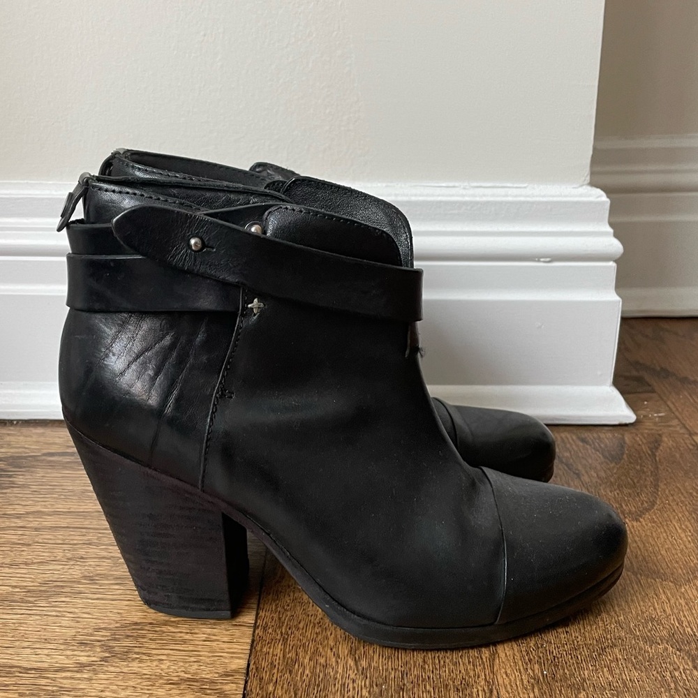 Rag And Bone Black Leather Harrow Boot Size 6.5 - image 4